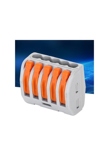 Besthome1 10 Adet 5 Yollu Gri Nylon Bağlayıcı, 250v 20a, Islak İzole, Sigortalı, Güvenli Ampul Montajı