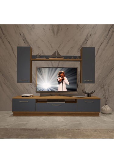 Decoraktiv Trendstyle 5d Mdf Tv Ünitesi Tv Sehpası Pera - Antrasit