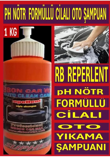 Reperlent Ph Nötr Formüllü Cilalı Oto Yıkama Şampuanı 1 Kg