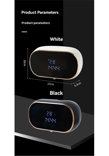 Moveevo Dokunsuz Akıllı Köpük Dağıtıcı - Sayısal Ekranlı, Duvar Kurulu, 350ml Hacimli, Usb-c Şarjlı, Aileye Uygun Temizlik Aleti Beyaz