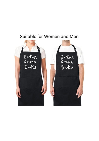 Fastbuy Erkekler Kadınlar İçin 2 Cepli Pamuklu Komik Önlük Barbekü Izgara Ayarı Bakers Gonna Bake Diğer Diğer