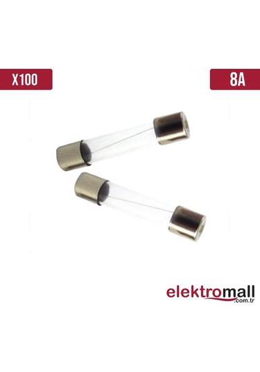 Cam Sigorta 5x20mm 8a 250v 100 Adet