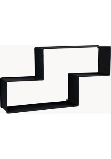 Dedal Metal Saclı Duvar Rafı Dekoratif Siyah