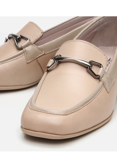 Hotiç Kadın Deri Bej Tokalı Loafer 01ayh306780a310 Bej