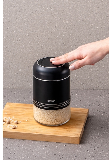 Emsan Moko Saklama Kavanozu 650 Ml Siyah
