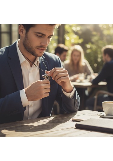 Yalnız Kurt Çelik Kolye Ucu Silver