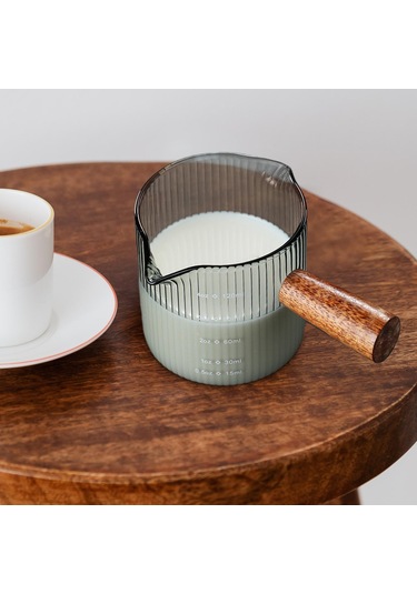 Homyl Çayevi Cafe Için Cam Ölçüm Kabı Isıya Dayanıklı Stil E 120ml