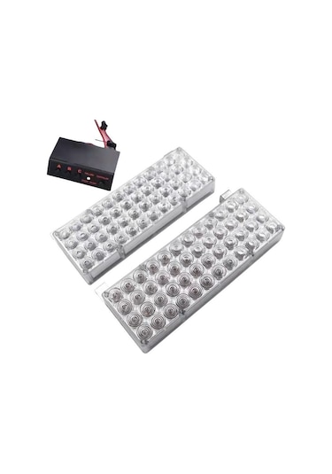 Flaşlı ikaz lambası 96 led kırmızı kırmızı / LAPA19-4
