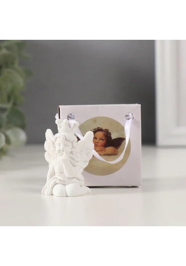 Simalend Taçlı Minik Melek Heykeli 418202569