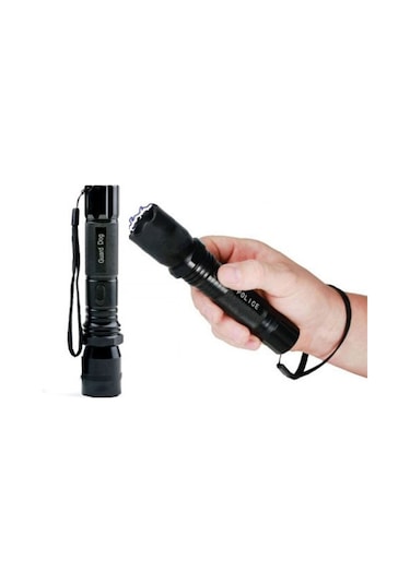 Aslan Sepet Police Type 1101 El Fenerli Çelik Şok Cihazı Siyah