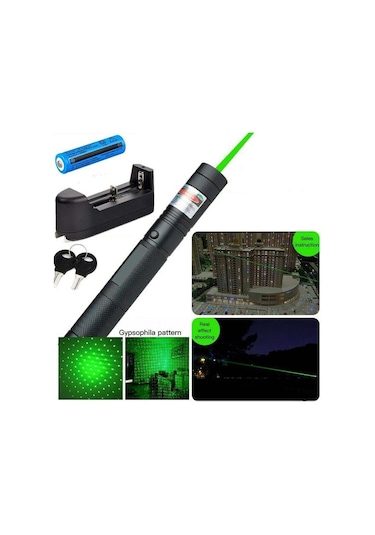 Jasper V-009 Pro Series Yeşil Lazer Pointer Şarjlı Pilli 1000mw
