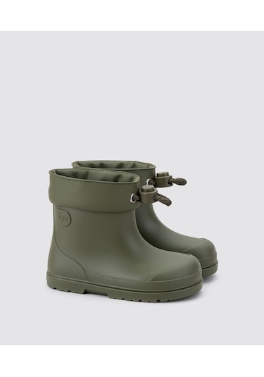İgor Mendi Borrego Çocuk İçi Kürklü Kısa Yağmur Çizmesi Cc335 Haki