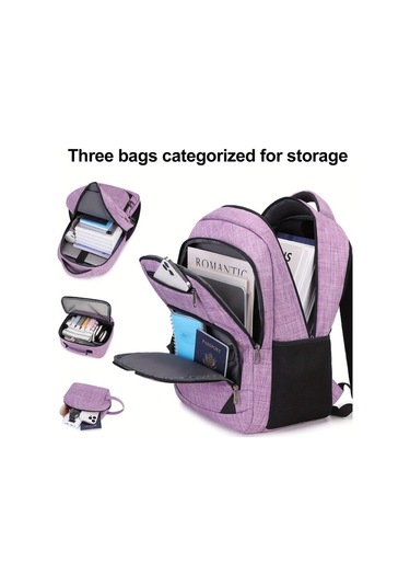 Cordial Erkek Ve Kadın Omuz Çantaları Siyah Gençler İçin 39.62 Cm Dizüstü Bilgisayar Sırt Çantası İş Üniversite Seyahat Günlük Üç Parçalı Set Siyah