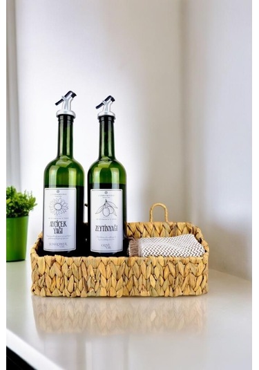 Digithome Hasır Çok Amaçlı Organizer Mutfak Düzenleyici Kahverengi G/4 C1-1-289