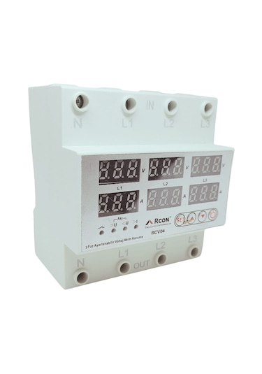 Rcon Rcv04 Trifaze Akım Ve Voltaj Korumalı Sigorta 63a