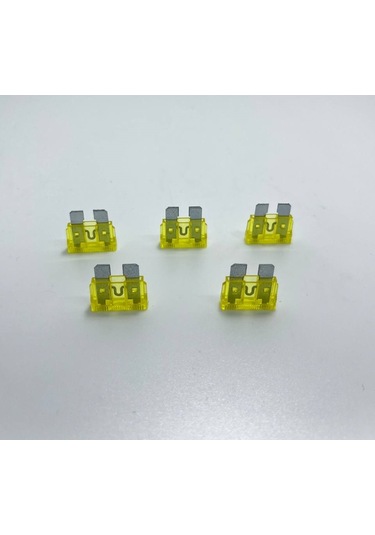 5 Adet 20 Amper Sarı Standart Bıçak Sigorta 20a