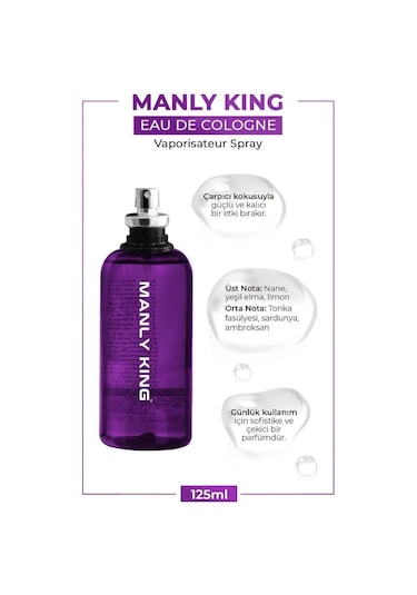 Manly King ﻿Erkek Parfüm EDC 12 x 125 ML
