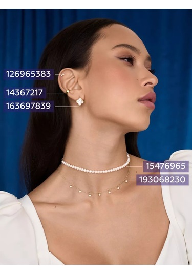 Miestilo 925 Ayar Gümüş Zirkon Taşlı Kulak Kıkırdağı Piercing 126965383 Altın