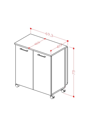 Asra Trend %100 Mdflam 105cm Mutfak Adası Yemek Masası Kahve Köşesi Ma-01 Silves Çok Renkli