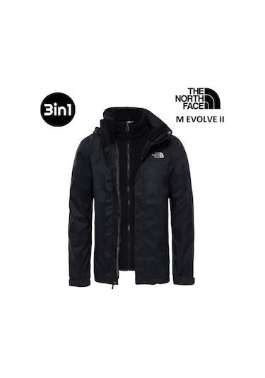 The North Face Evolve II Triclimate 3in1 Erkek Ceket Siyah T0CG55JK3