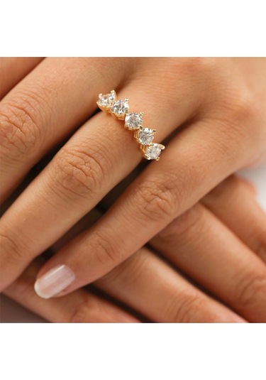 Çgk Çiğdem Gürel Kuyumculuk Sevgililer Günü Beştaş Altın Yüzük Gold