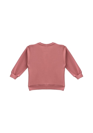 Mininio Kız Bebek Fırfır Detaylı Sweatshirt - Gül Kurusu Gül Kurusu