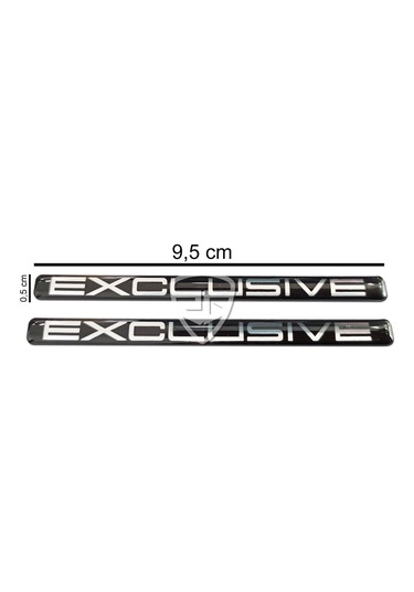 2 Adet Gümüş Exclusive 3D Sticker