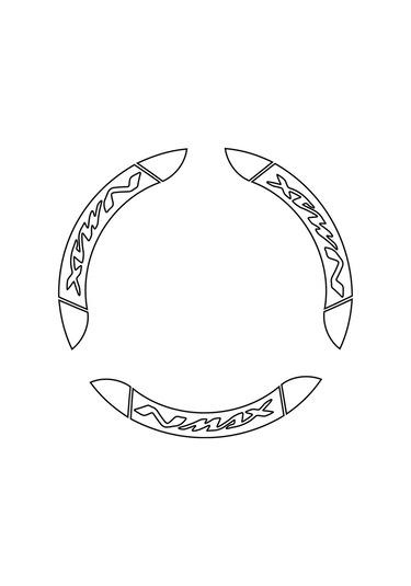 Bajaj Pulsar Ns200 Baskılı Jant Dışı Şerit Motosiklet Sticker Modeli Kırmızı