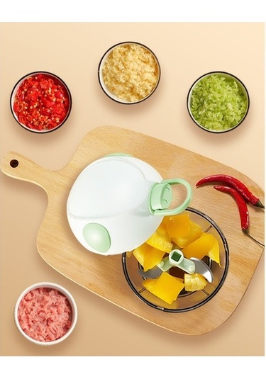 Pazly Yeşil Tipiçok Sarımsak Sarımsak Sarımsak Küresi Kırıcı Kesici Jian Fonksiyonlu Fan Ev Bd Yeşil