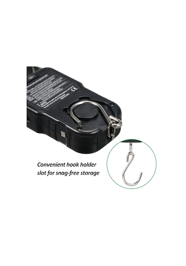 110lb/50kg Balık Terazisi Arkadan Aydınlatmalı Lcd Taşınabilir Elektronik Kanca Ölçek Avcılık İçin Ölçüm Bandı Cetveli İle Balıkçılık