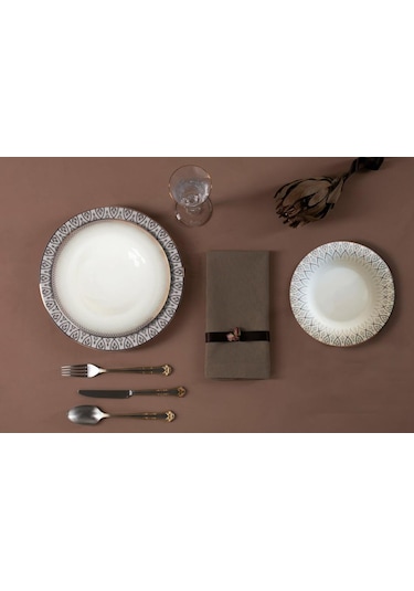 Porland Sweet Romantıc 60 Parça 12 Kişilik Yemek Takımı