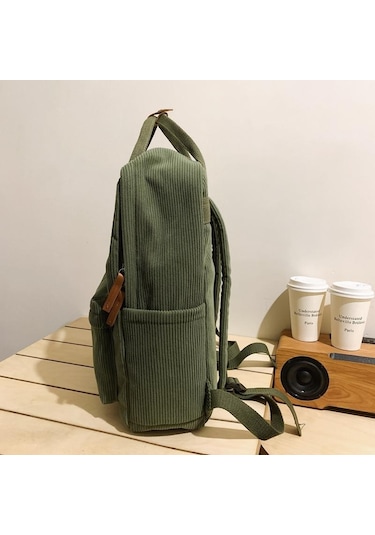 Siyah Kadife Kadın Sırt Çantası Okul Çantası Kız Öğrenci Seyahat Sırt Çantası Siyah