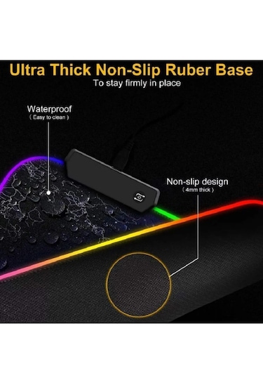 Cm Rgb 90x04 Dünya Harita Desenli Mouse Pad Led Işıklı Gaming