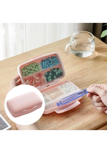 Suntek 7 Gün İlaç Kabı Tutucu Tablet Hap Sıralayıcısı Pembe