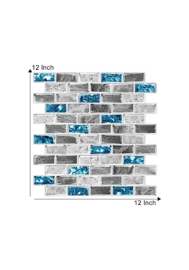 Qingmipy Suya Dayanıklı 3b Mermer Duvar Kağıdı - Mutfak Dekoru İçin Yapışkanlı Duvar Sticker Çok Renkli