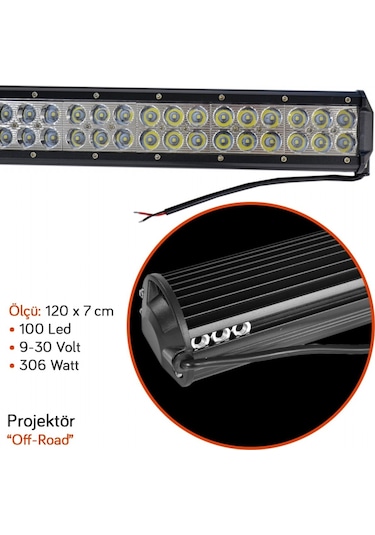 Carub Off-road Projektör 9-30v 306w 120x7 Cm 100 Led Br4203275