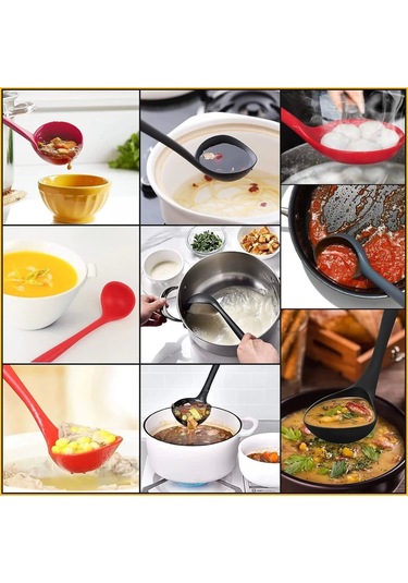 Burcummm Silikon Uzun Kepçe Siyah