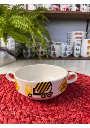 5 Parça İş Makinaları Model Çocuk Yemek Takımı Beslenme Seti Çok Renkli
