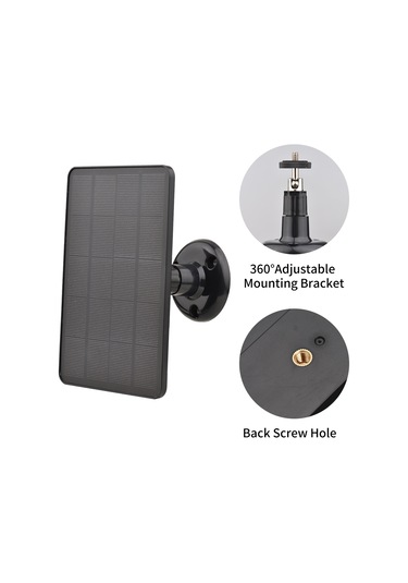 Yaozixa 5v 4w Mikro Usb Güneş Paneli, Dış Mekan Güvenlik Kamerası İçin Sürekli Güç Kaynağı Kamera Hariç