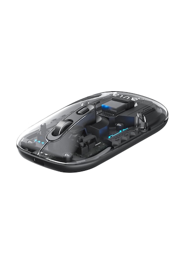 Aula Am210 Dual Mode Bluetooth Ve Kablosuz 1600dpı Rgb Şeffaf Şarjlı Mouse
