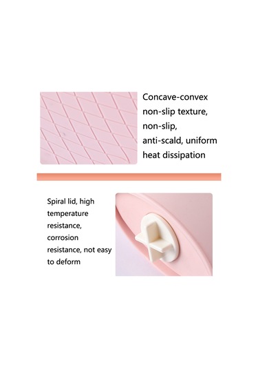 Sones Kış Silikon El Isıtıcısı Karikatür Sevimli Su Enjeksiyonu Sıcak Su Torbası, Renk: Pembe Kare