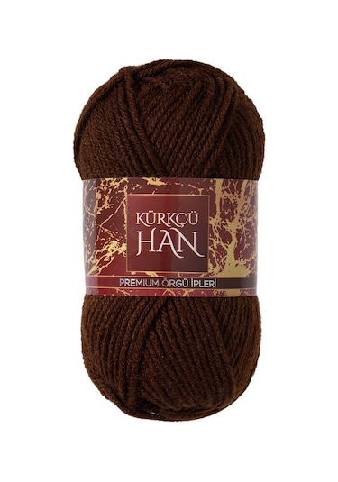 Kürkçü Han Dekor 100gr 100m El Örgü İpi Kahverengi