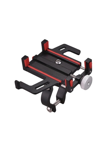 Valkyrie 879-k Alüminyum Motorsiklet Bisiklet Cep Telefonu Tutucu - Darbeye Dayanıklı Paslanmaz - 360 Derece Dönebilir - Evrensel Uygunluk Kırmızı