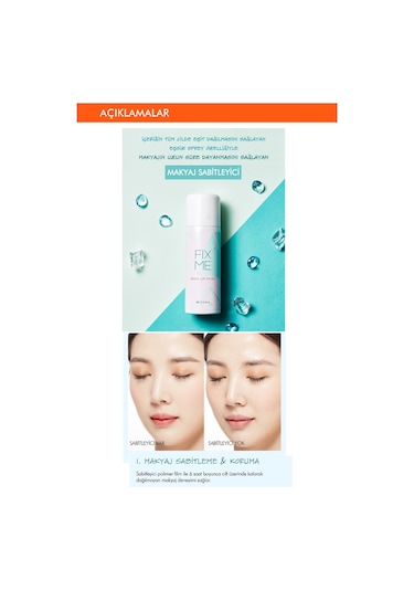 Missha Fix Me Make-Up Fixer Makyaj Sabitleme Spreyi 50 ML