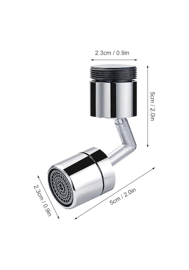 360 Dönen Musluk Genişletici Havalandırıcı, Sıçramasına Gümüş