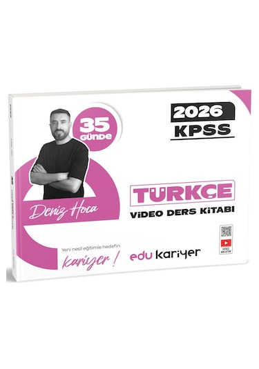 Edu Kariyer Deniz Hoca 2026 Kpss 35 Günde Türkçe Video Ders Kitabı