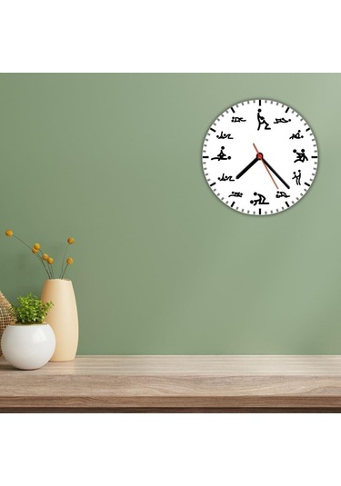 Kamasutra Duvar Cam Saati Beyaz