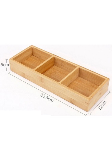 Sones Sıcak Tencere Bambu Tabak Bölmeli Tepsi Sebze Ahşap Tepsi Seti Üç Izgara Bambu Tabak