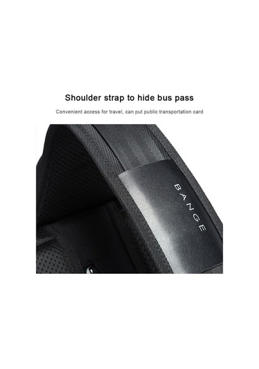Fastbuy Bange Usb Girişli Çapraz Sırt & Göğüs Çantası Siyah Siyah