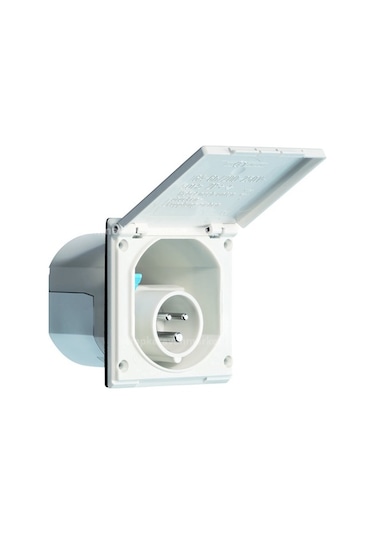 Abl Cee Ip44 220v Dahili Gömme Karavan 220v Elektrik Girişi - Beyaz